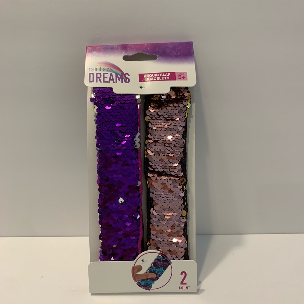 RAINBOW DREAMS SEQUIN SLAP BRACELETS